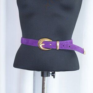 Vintage 90s Purple Suede Belt Sz S